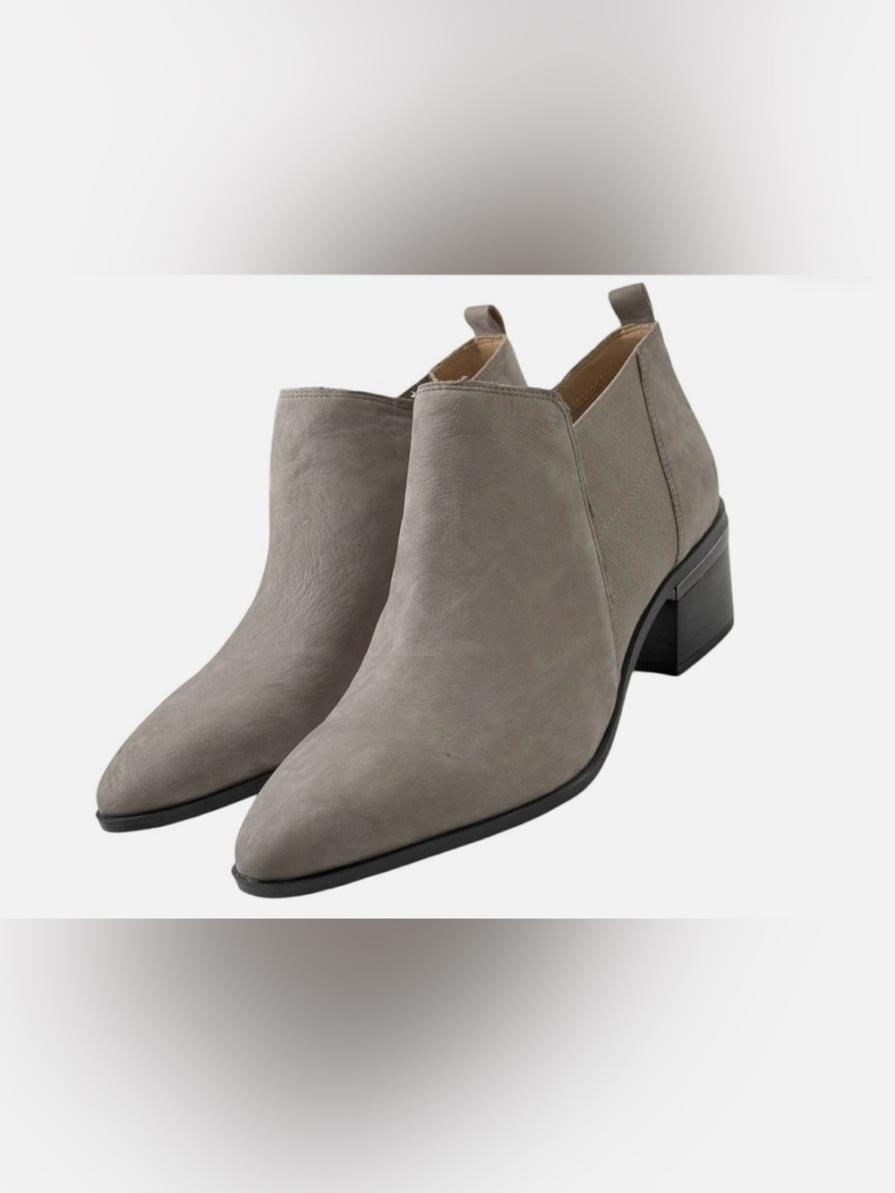 Franco Sarto Nubuck Leather Block Heeled Booties